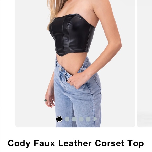 Faux leather crop top - Picture 1 of 2